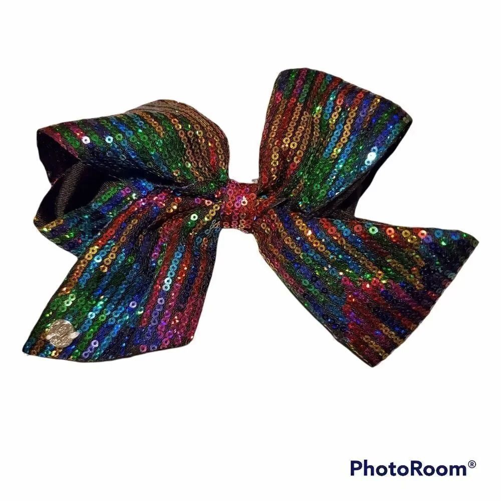Girls Multicolor Sequin Hair Bow